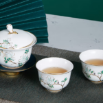 Lujoso Juego de Té de Porcelana de Hueso en Caja de Regalo Ideal para Hogar y Oficina