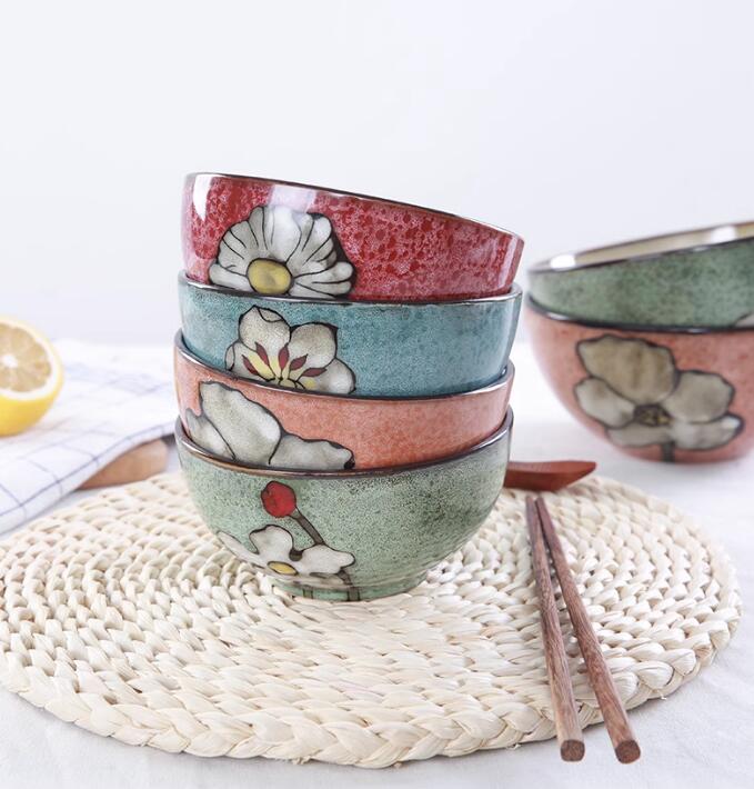 Wholesale Japanese-Style Underglaze Ceramic Bowls for Home Use
